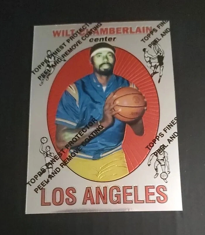 Topps Finest #1 1996 Wilt Chamberlain reimpresión con revestimiento de protección Foto 4 de 4