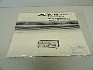 Vintage Jvc Kd A B C E J U Cassette Tape Deck Manual Instruction Book New Ebay