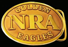 NRA National Rifle Association Golden Eagles Patriotic Belt Buckle