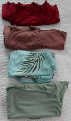 NWOT BUNDLE LOT 4 V-NECK TANK TOP SHIRT LADIES CLOTHES SOLID PRINT LADIES XL