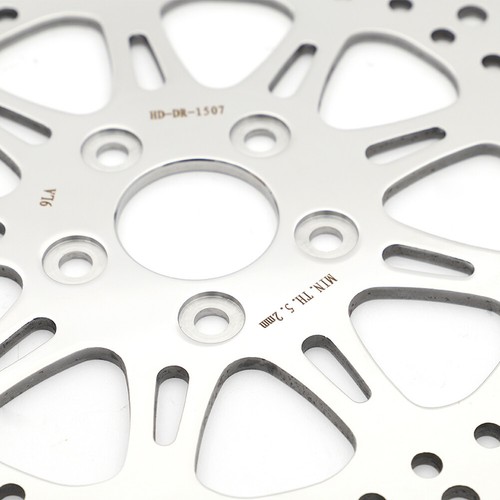 Polished 11.5" Front Rear Brake Rotors Pads FLSTC Heritage Softail FLSTF Fat Boy - Foto 8 di 9