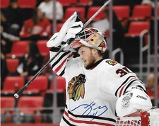 Anton Forsberg signed Chicago Blackhawks 8x10 photo autographed Hawks 3