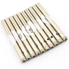 10Pcs Small Diamond Drill Bits 3/16 Hole Saw 5mm Cutter for Glass Ceramic Stone