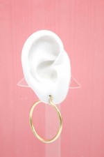 18K Gold Filled 3mm Slim Hoops Lever Back Hoop