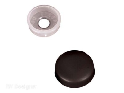 RV DESIGNER 14PK FINISH CAPS BLACK SCREW COVERS- H603