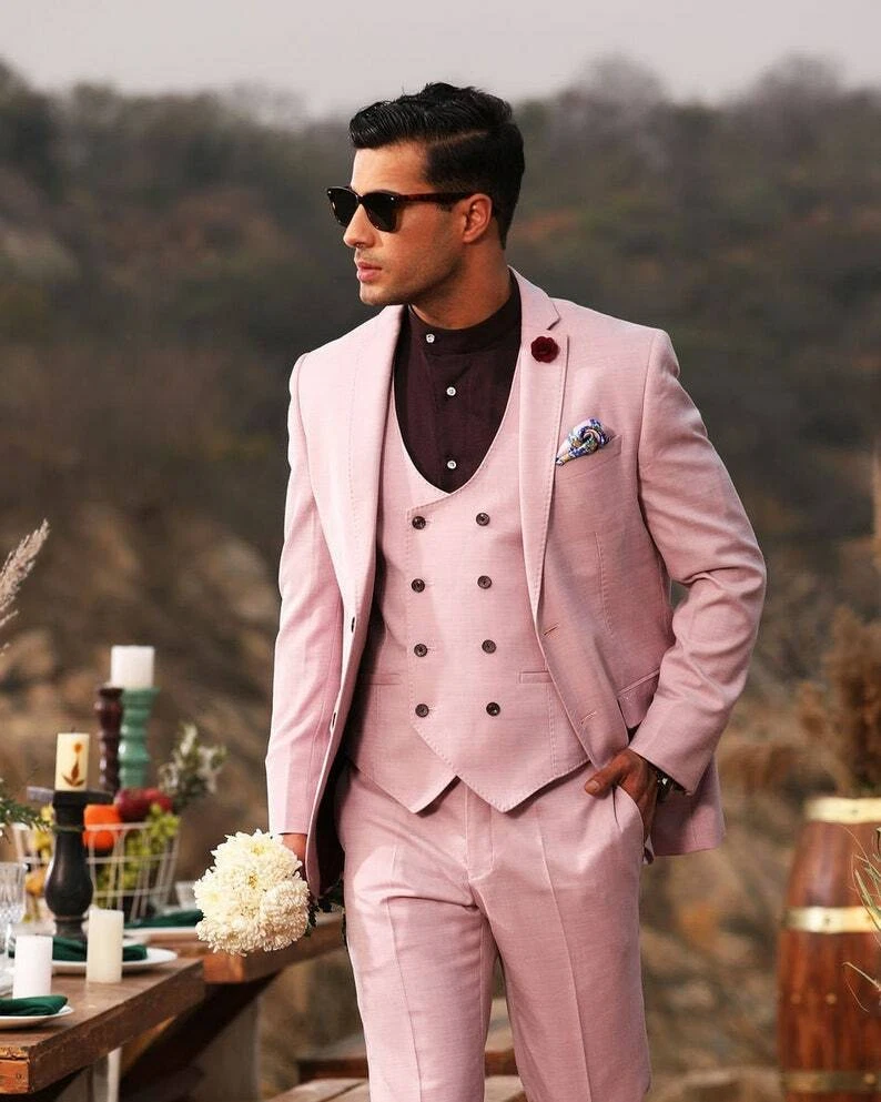 Portofino Pink Wool Suit - Hangrr