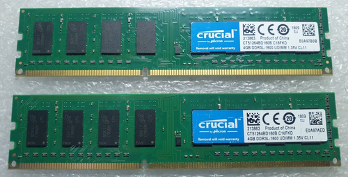 8 Go Crucial (2x4 Go) DDR2 PC2-667 Desktop RAM – Mémoire CT51264AA667.M16FC Occasion