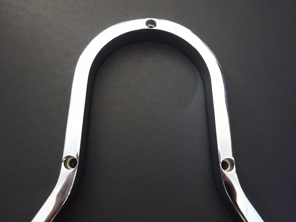 Respaldo cromado MOTOVAN Elite cuadrado corto 13 3/8 barra Sissy 16-2291 273802 NOS Foto 2 de 4