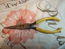 Vintage Klein Tools D203 6.5โ Needle Nose Pliers USA Made Yellow D203