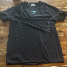 Gymshark onyx v5 Men's Black and Blue Short Sleeve T-Shirt medium