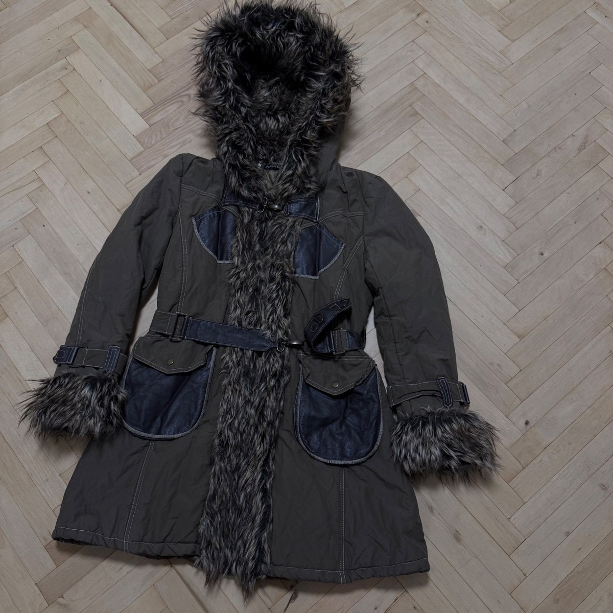 Vintage Avant Garde If6Was9 Style Japanese Faux Fur Y2K Jacket