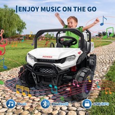 2 Seater 24V Electric Dump Truck, 4WD Kids Ride On Car with Remote  Dump Bed