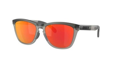 Oakley OO9284-0155 Frogskins Sunglasses Matte Crystal Grey Prizm Ruby Lenses