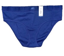 Gap Body Bikini Panty Large NWT Blue Ribbed Cotton NEW