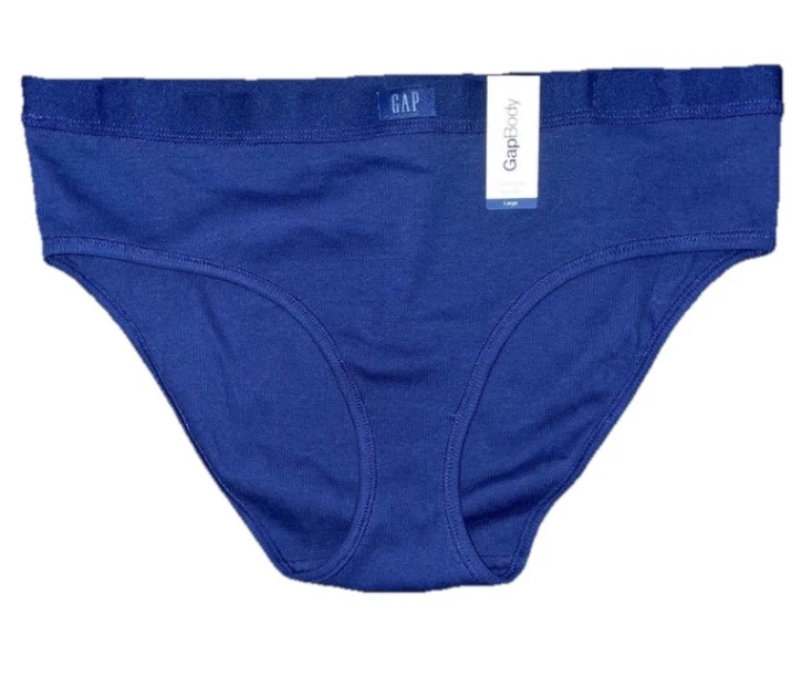 Conjunto de Bralette y Bikini Gap Body XL/L NUEVO CON ETIQUETAS Azul Algodón Acanalado NUEVO Foto 4 de 4