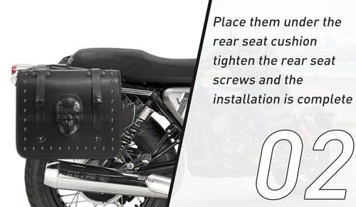 Motorcycle 20L Saddle Bag Tool Side Bag Fit For Yamaha VMax1200 VMax1700 - Picture 20 of 23