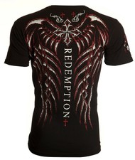 ARCHAIC by AFFLICTION Mens T-shirt Spine Wing...