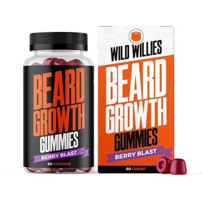 Wild Willies Beard Growth Gummies Supplement for Men - with Biotin & 19... 