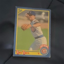 Score 1990 Score Rookie Greg Smith Chicago Cubs Baseball Trading Card #614. rookie card picture
