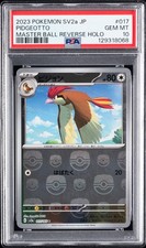 2023 POKEMON JAPANESE SV2A-POKEMON 151 MASTER BALL REVERSE HOLO PIDGEOTTO PSA 10
