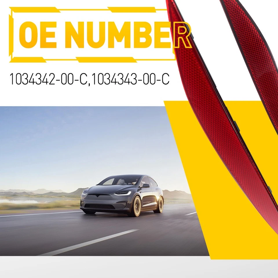 Par Parachoques Trasero Modelo Tesla X 2016-2023 Luz Roja 103 4342 00 C Foto 3 de 4