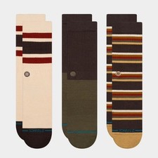 STANCE MILL HOUSE 3 PACK Men's Socks - DBN - Size Large [9-13] - NWT  LAST ONE
