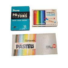 Vintage Prang Payons Sakura Cray-Pas Alphacolor Pastels Crayons Art Lot