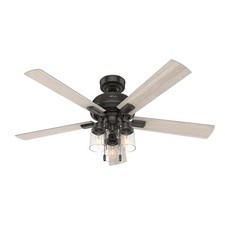 Hunter Fan 52 inch Noble Bronze Indoor Ceiling Fan with Pull Chain and Light