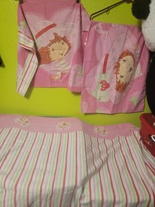 Vintage Strawberry Shortcake Bedding Set Y2k 2 Pillowcases And 1 Full Sheet