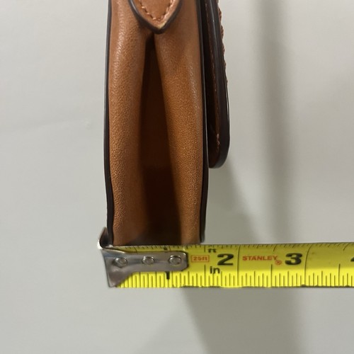 LAUREN Ralph Lauren Leather Saddle Crossbody Shoulder Bag Light Brown Small - Picture 11 of 12