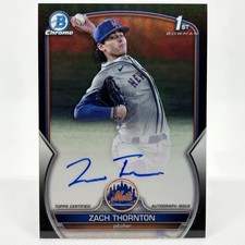 2024 Bowman Chrome Black Refractor ZACH THORNTON #/75 1st Auto #CDA-ZT Mets