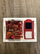 /25 Red 2004-05 NBA Hoops Hot Prospects Dwyane Wade Double Team Game Worn Jersey