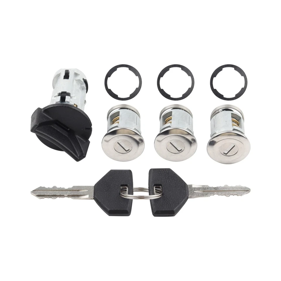 Ignition Switch Lock Cylinder w/Door Lock & 2 Keys For Jeep 90-95 Wrangler YJ - Image 2 of 4