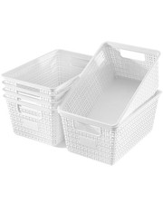 Plastic Storage Baskets For Organizing, 6 Pack Organization and Storage Conta...