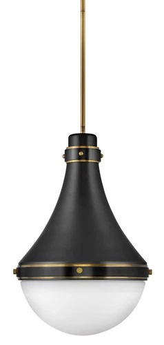Hinkley Lighting 39054 Oliver 1 Light 14"W Pendant - Black - Picture 1 of 6