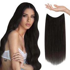 16-28inch good Remy Human Hair Hidden Invisible Wire Hair Extensions thick