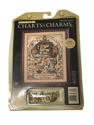 Dimensions Charts & Charms Noah's Journey Cross Stitch Pattern & Charms