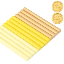 12pcs Wax Seal Sticks, 3 Colors(Gold/Medium Yellow/Lemon Yellow) Sealing Wax ...