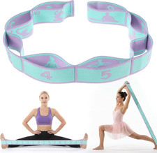 Yoga Stretching Band mit 8 Schleifen,Yoga Stretching Strap,Fitnessbänder Band Fi