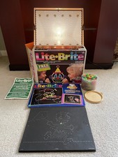 1980's Working, Clean, Lite Brite with Box, Pegs, and Un-Used Snoopy Templets