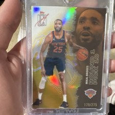 Topps Mikal Bridges Rookie New York Knicks Topps Chrome Round 1 Pick 30 #84 /275