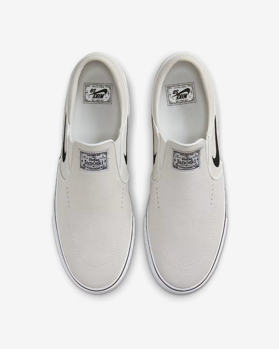 NEW Size 11.5 Nike Zoom Stefan Janoski+ Slip SB Summit White Black