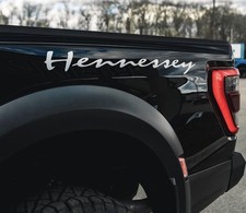 "Juego de 2 calcomanías de puerta trasera Hennessey OEM Script Bedliner OEM nuevo Oracle 30"""