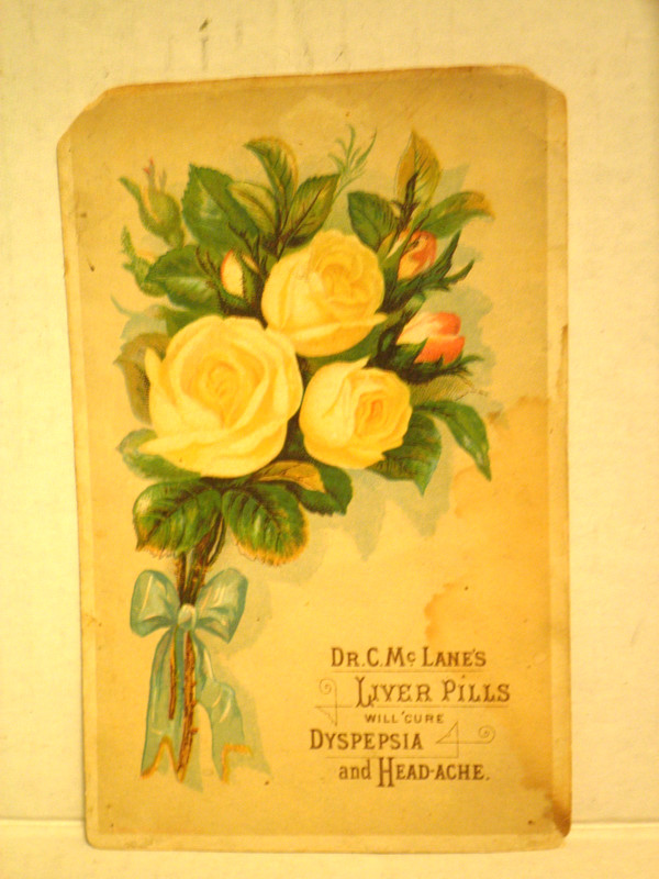 Trade Card Druggist Ad Dr. C. McLane's Liver Pills Medical Quackery