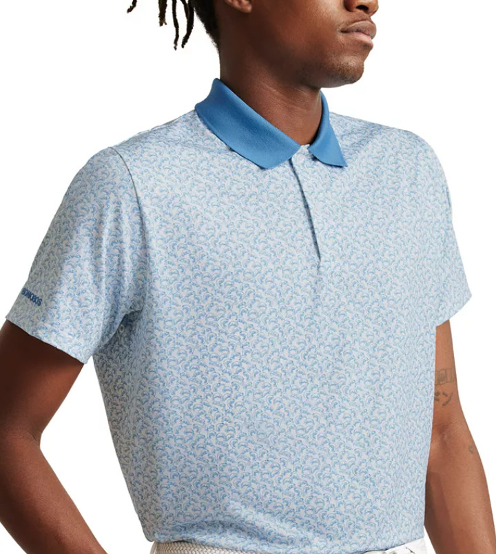 Мужская приталенная рубашка поло Bonobos с коротким рукавом XXL синего цвета 4990₽