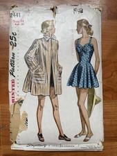 Simplicity 2441 Vintage 40er Jahre Schnittmus...
