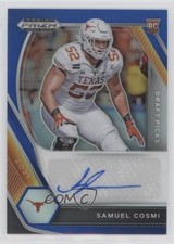 2021 Panini Prizm Draft Picks Blue 112/149 Samuel Cosmi #DPA-SAC Auto n1u