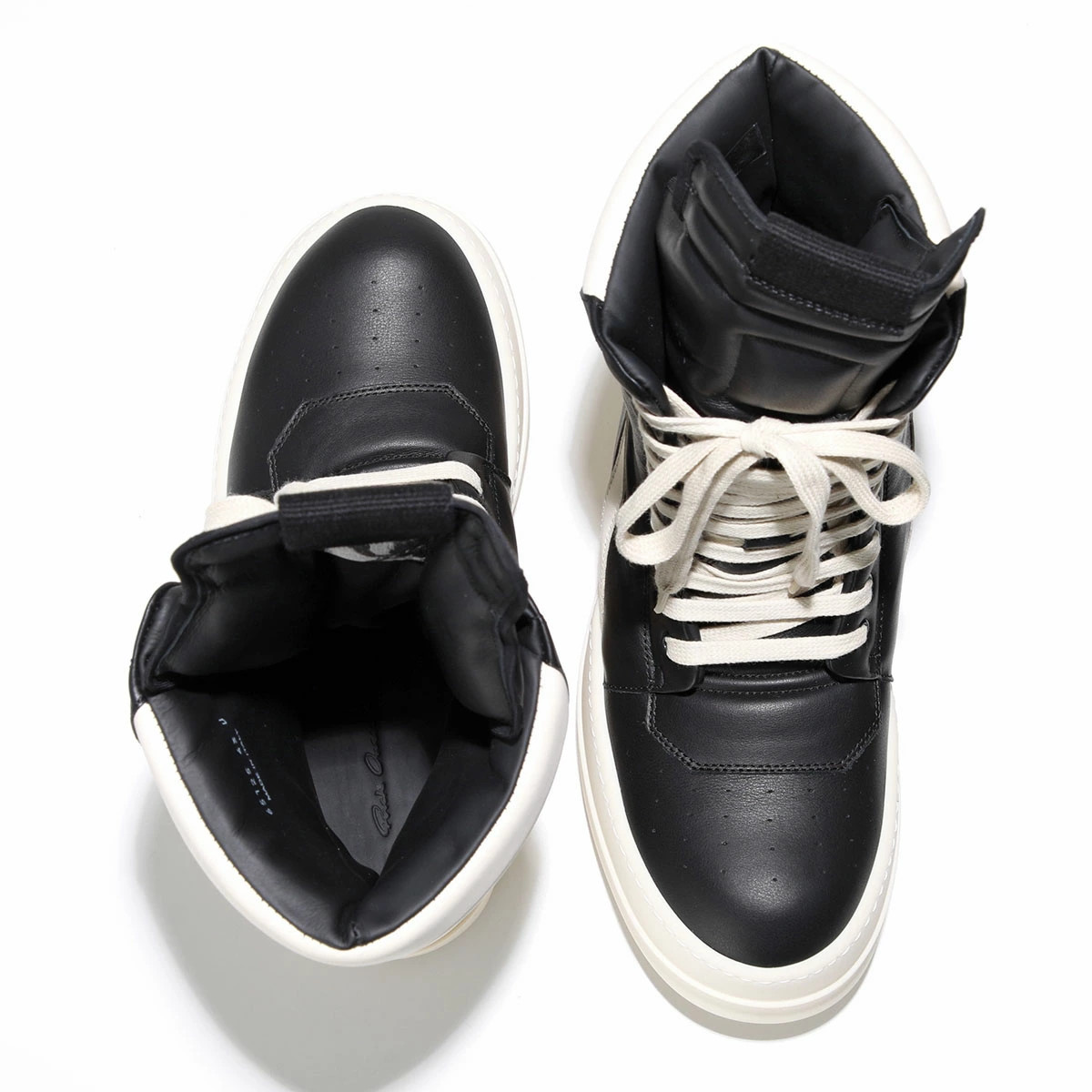 靴 Rickowens Geobasket Sneakers Rick Owens MEGA GEOBASKET Sneakers Men High Cut Leather