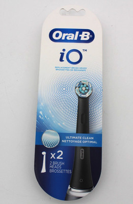Oral-B iO Ultimate Clean Replacement Brush Heads Black - 2ct