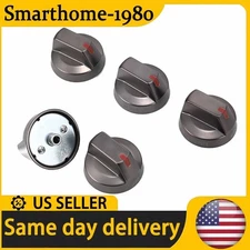 5X New Black Stainless Steel Oven Gas Stove Knobs For Samsung Range DG64-00473B